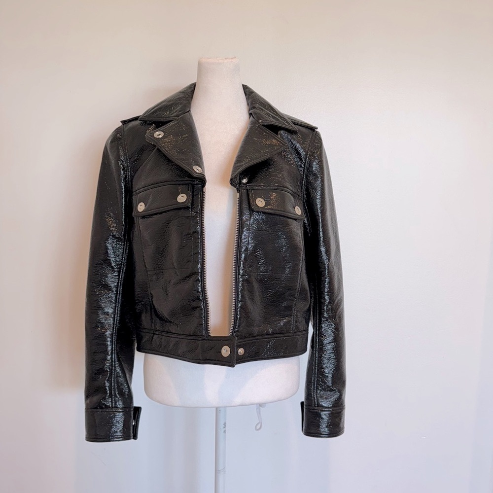 Courrèges Black Vinyl Women's Jacket